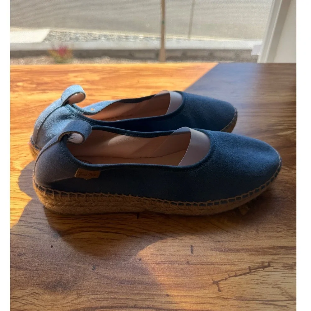 Toni Pons Women's Blue Slip on Espadrilles Shoes Sz 7.5